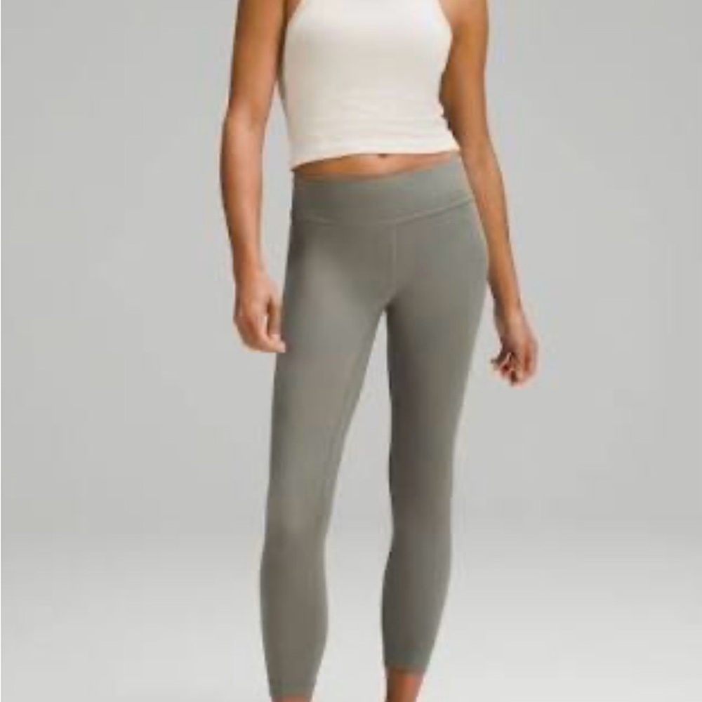Lululemon Align High-Waist Cropped Leggings in Olive Gray